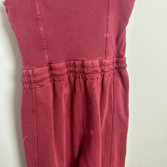 FREE PEOPLE Movement Inbound Onesie Stretch Jumpsuit in Crimson Size Small - Picture 7 of 10
